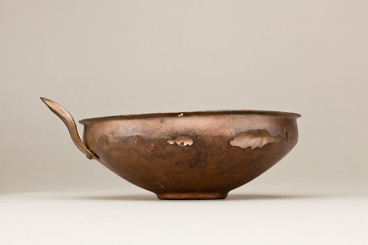 Cup, metal, handle, Copper alloy 