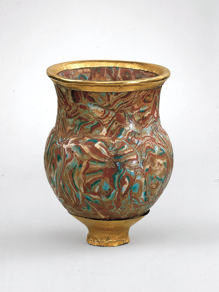 Drinking Cup, Glassy faience, gold 