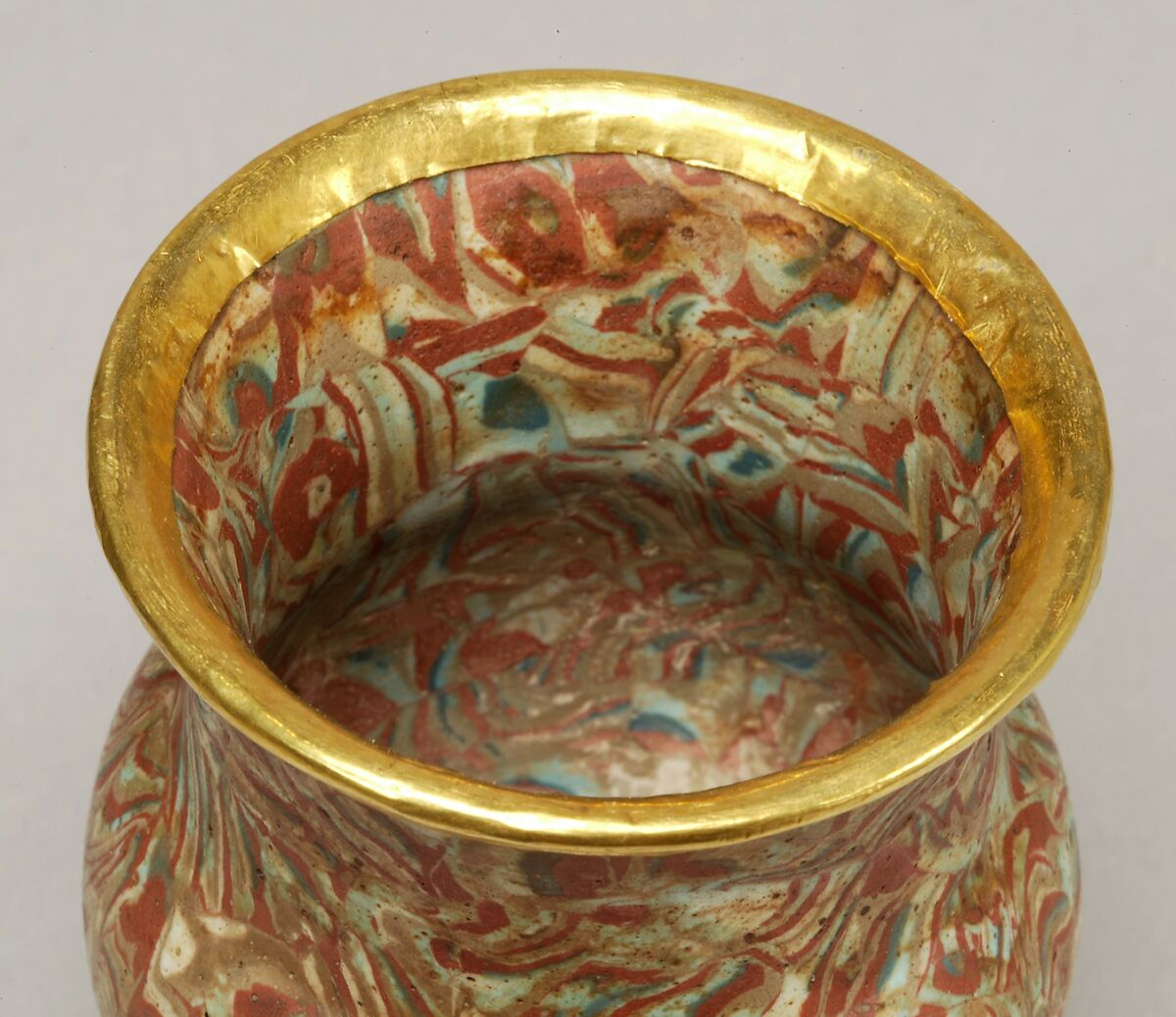 Drinking Cup, Glassy faience, gold