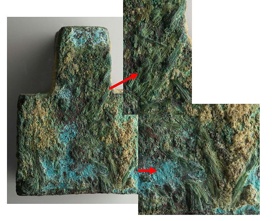 Inlays and Shrine Elements, Glass, cupreous metal