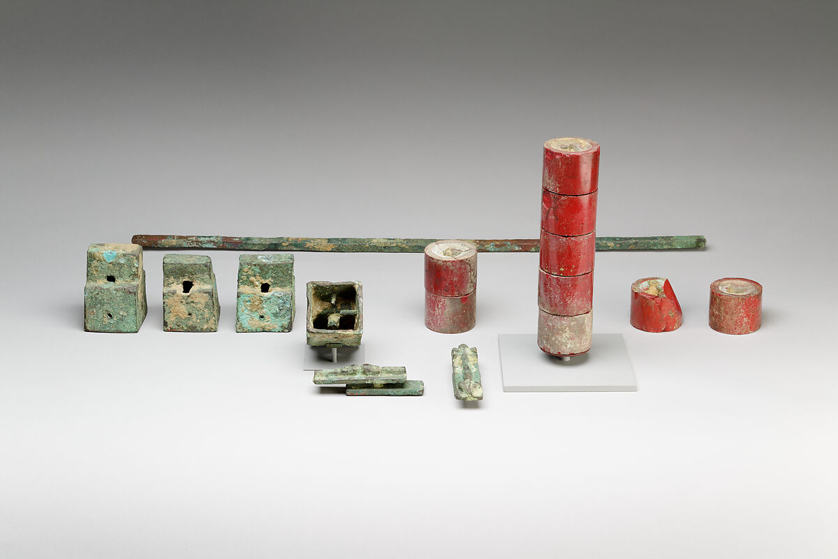 Inlays and Shrine Elements, Glass, cupreous metal