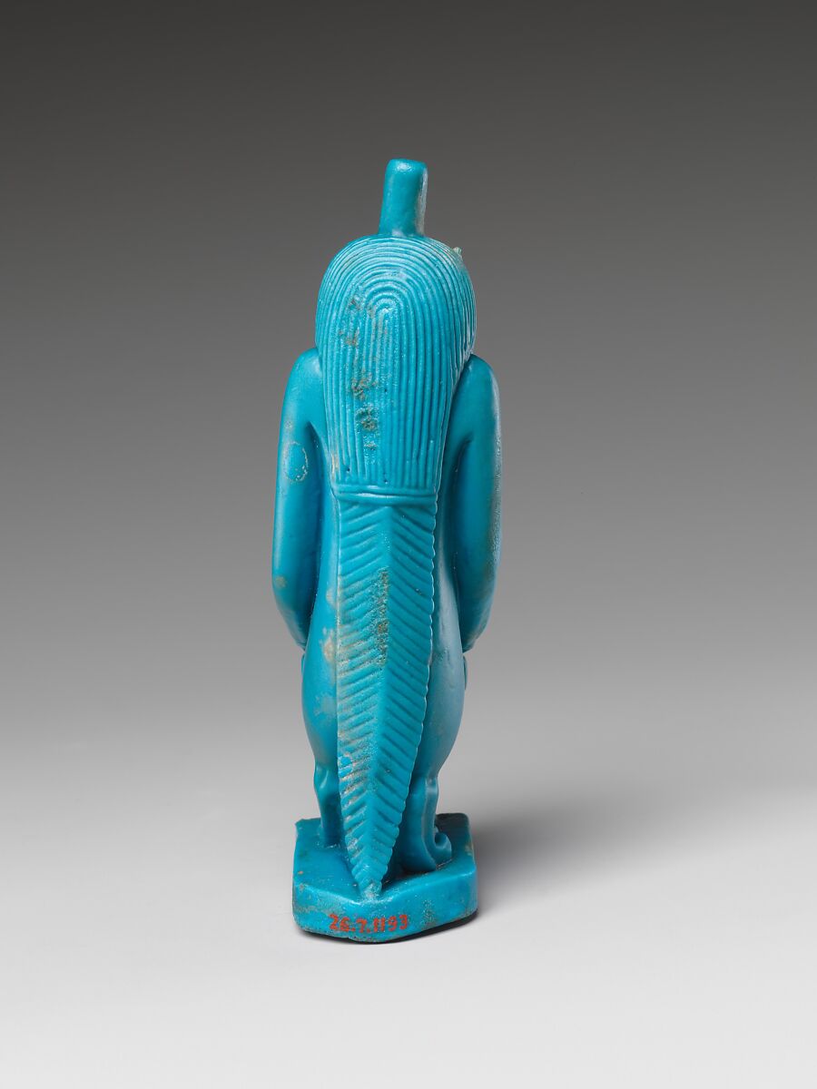 Statuette of a hippo goddess, probably Taweret, Glassy faience