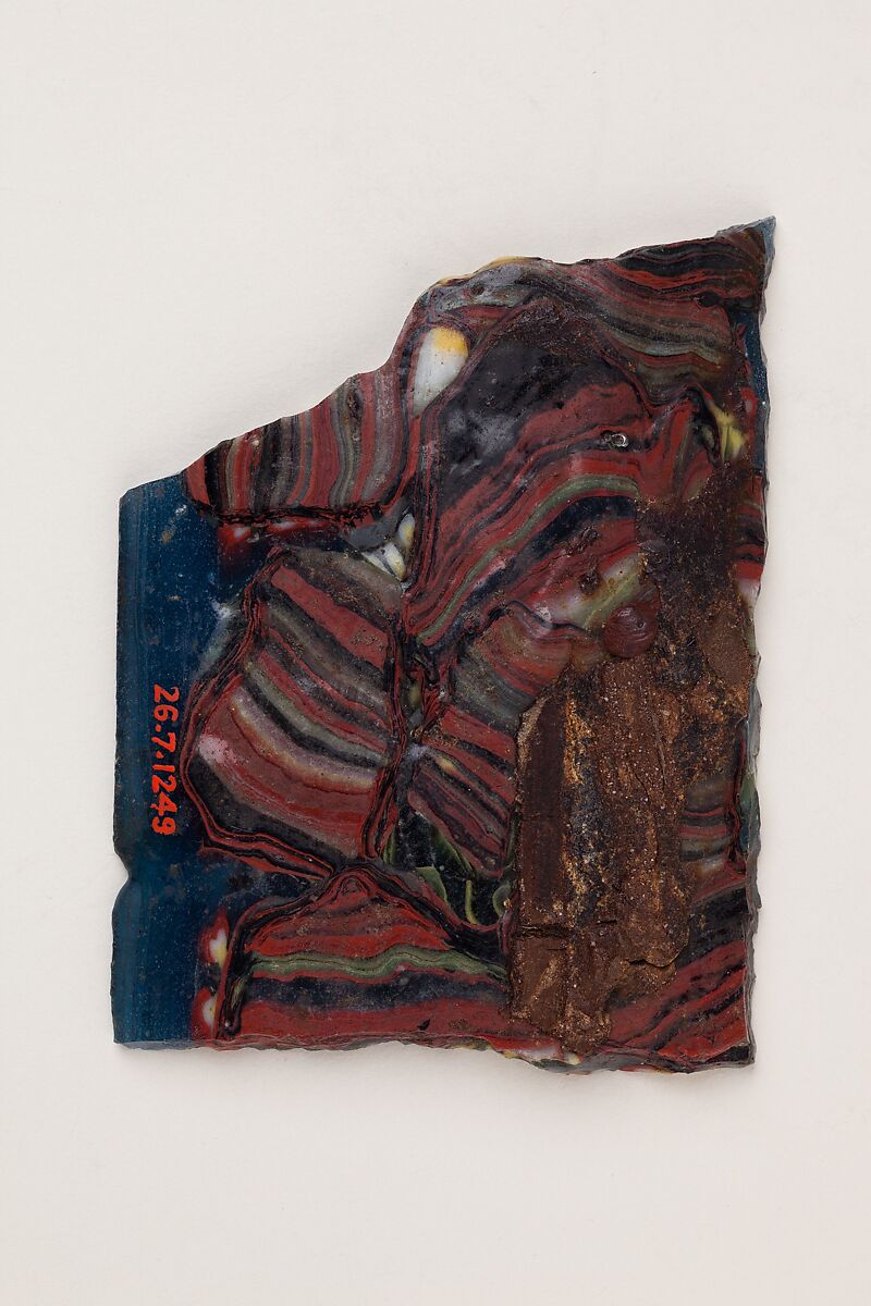 Floral plaque, Glass