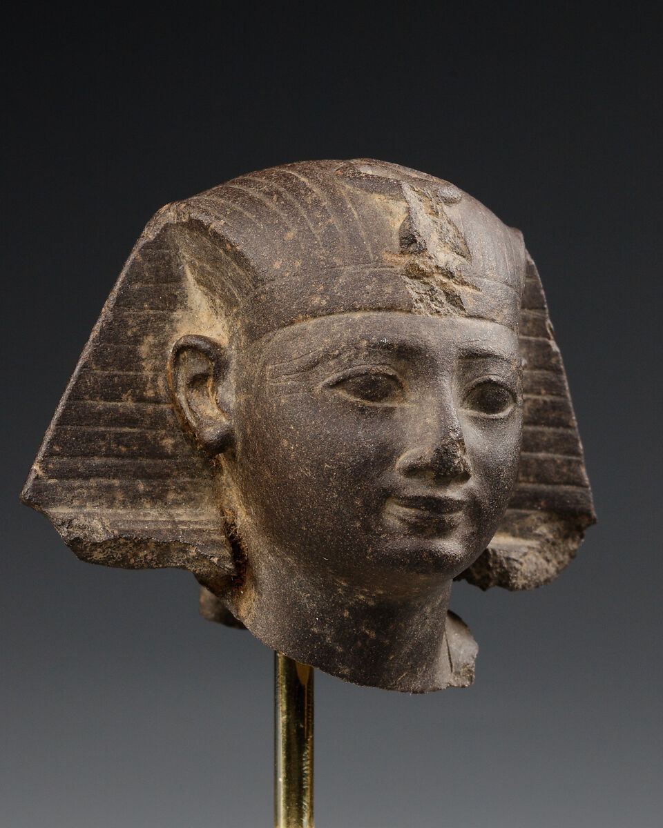 Head from the Statuette of a King, Basalt