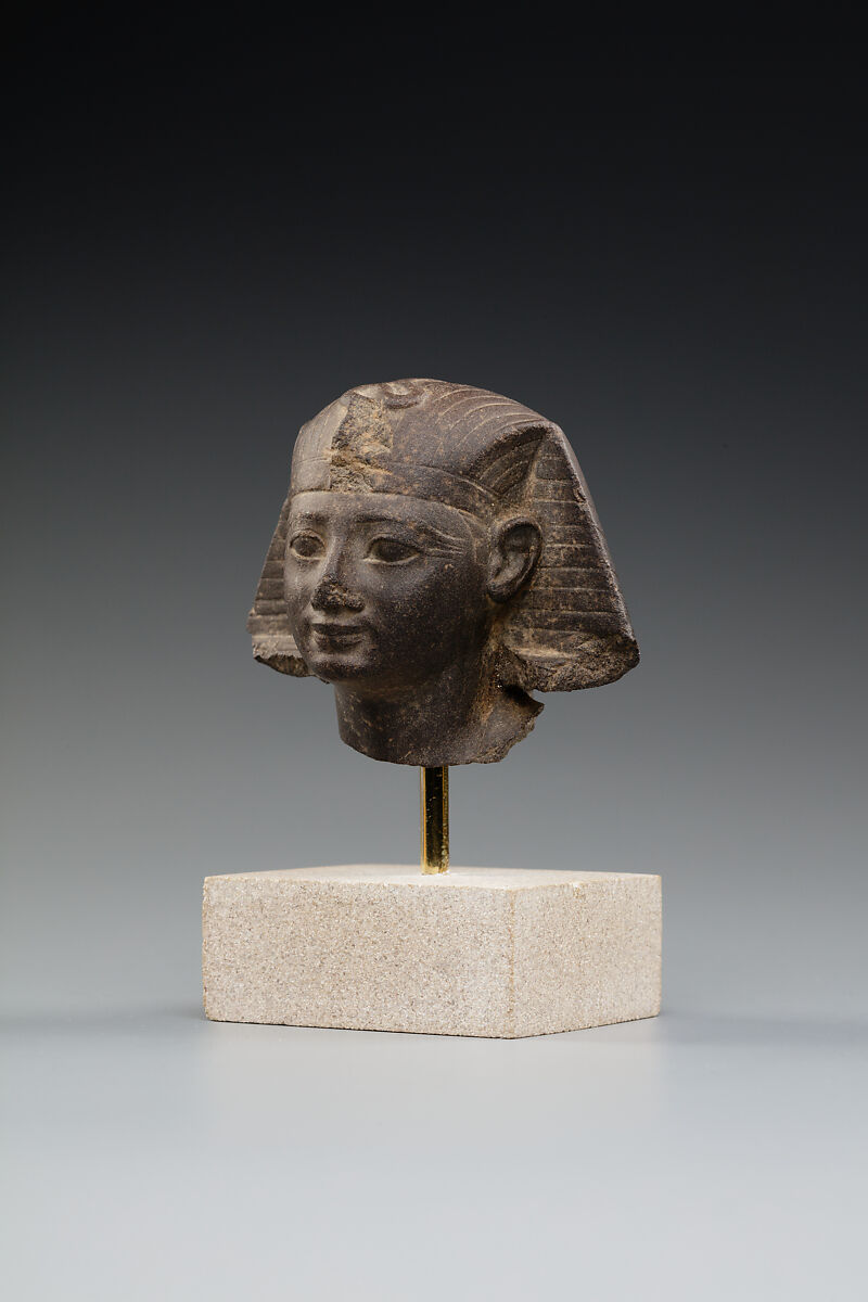 Head from the Statuette of a King, Basalt