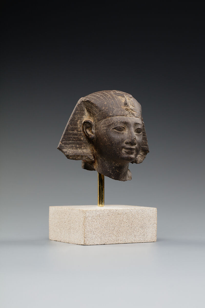 Head from the Statuette of a King, Basalt