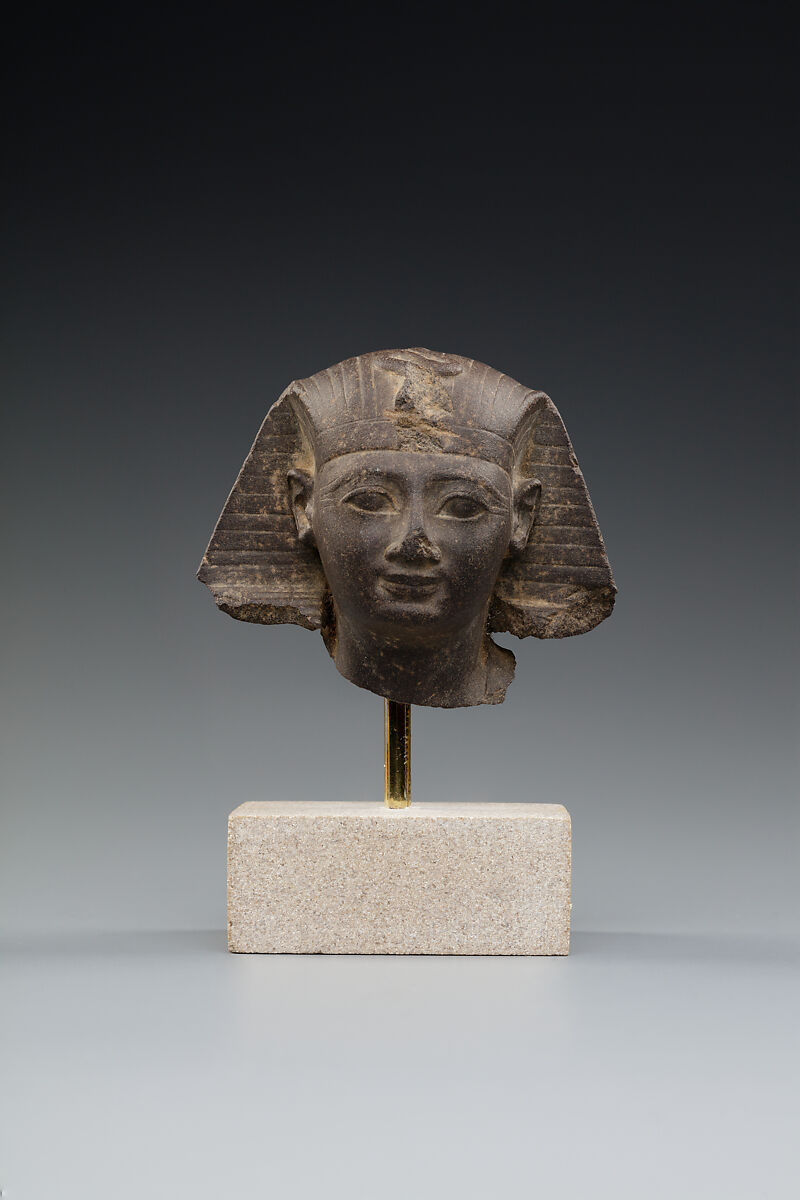 Head from the Statuette of a King, Basalt
