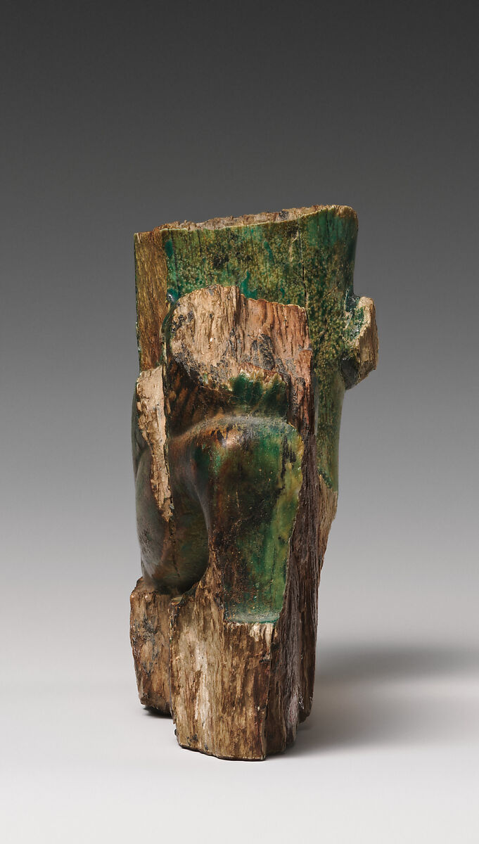Fragmentary statuette of kneeling King Shabaqo, Glazed steatite, paint