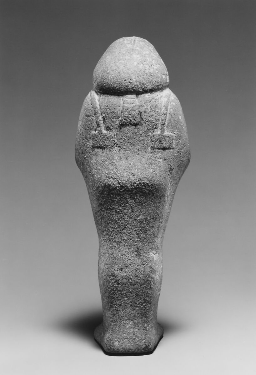 Shabti of Taharqo, Granite  [a Nubian variety]