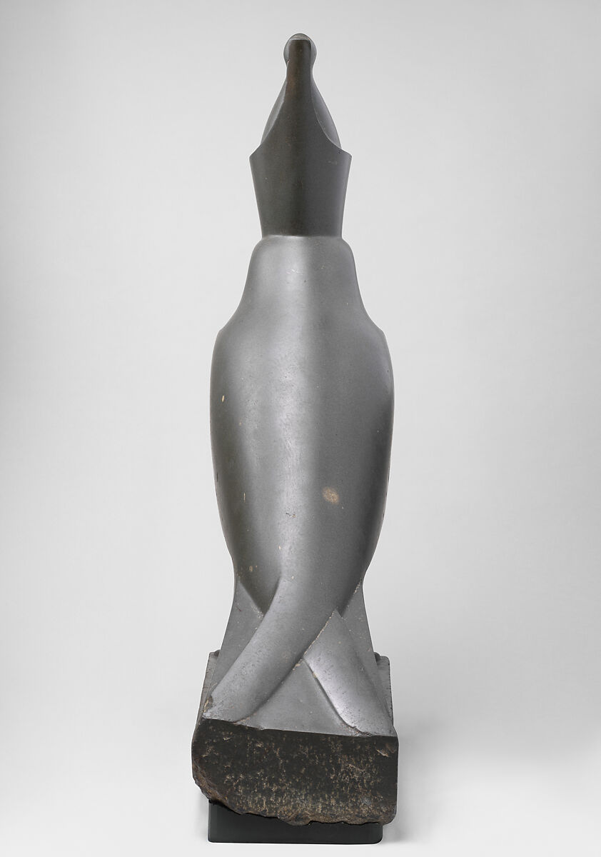 Statue of Horus as a falcon protecting King Nectanebo II, Metagraywacke