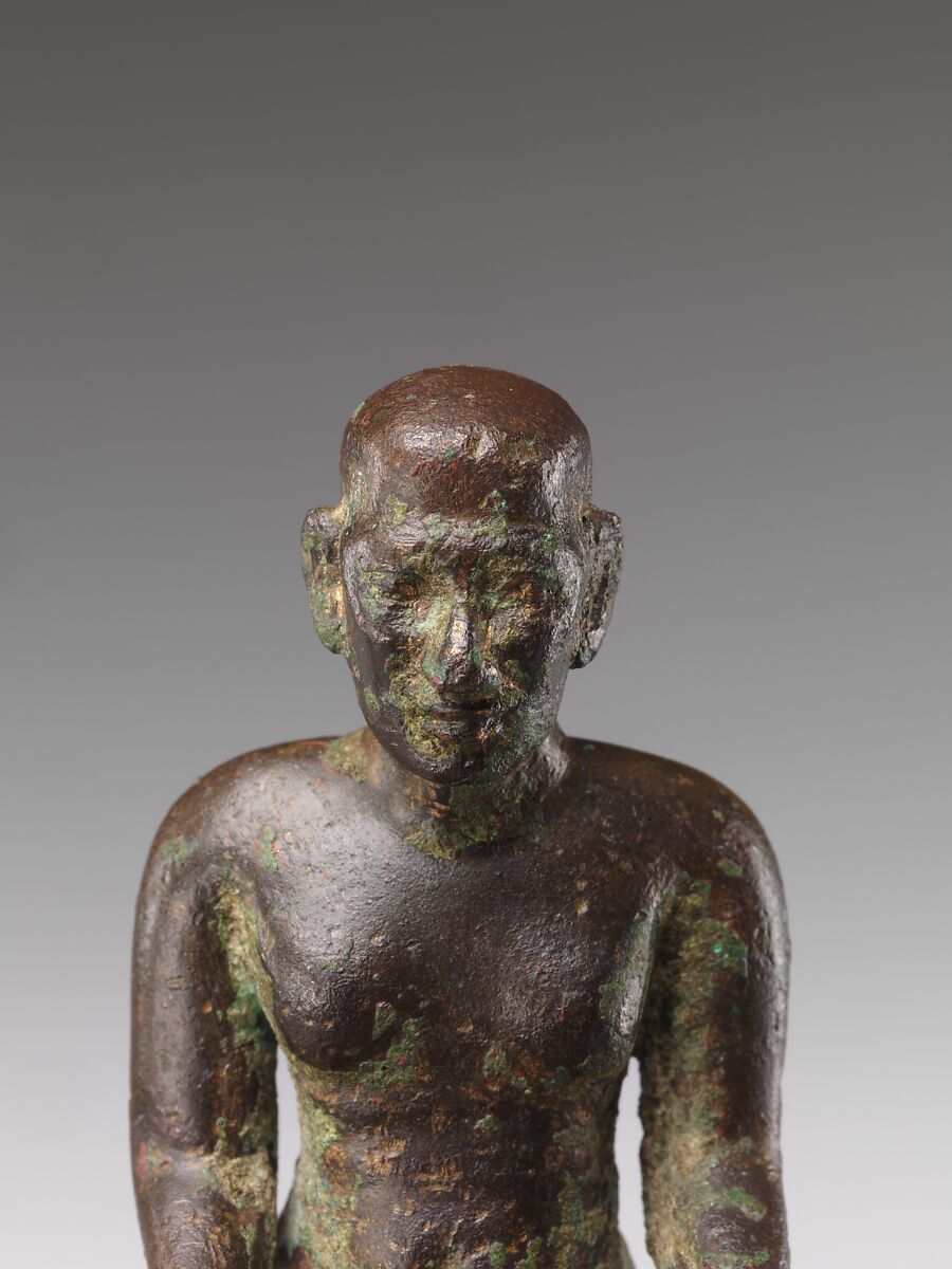 Scribe statuette, Leaded bronze
