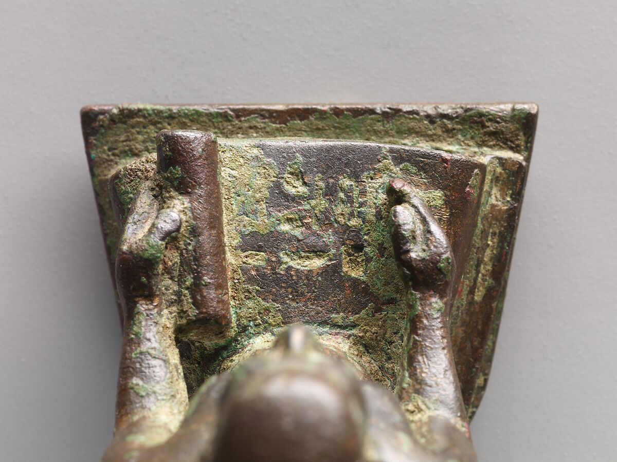 Scribe statuette, Leaded bronze