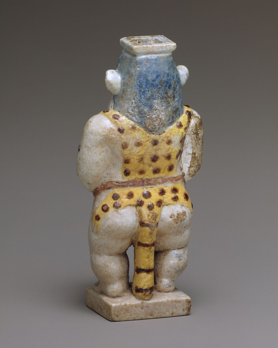 Container in the form of a Bes-image, Faience
