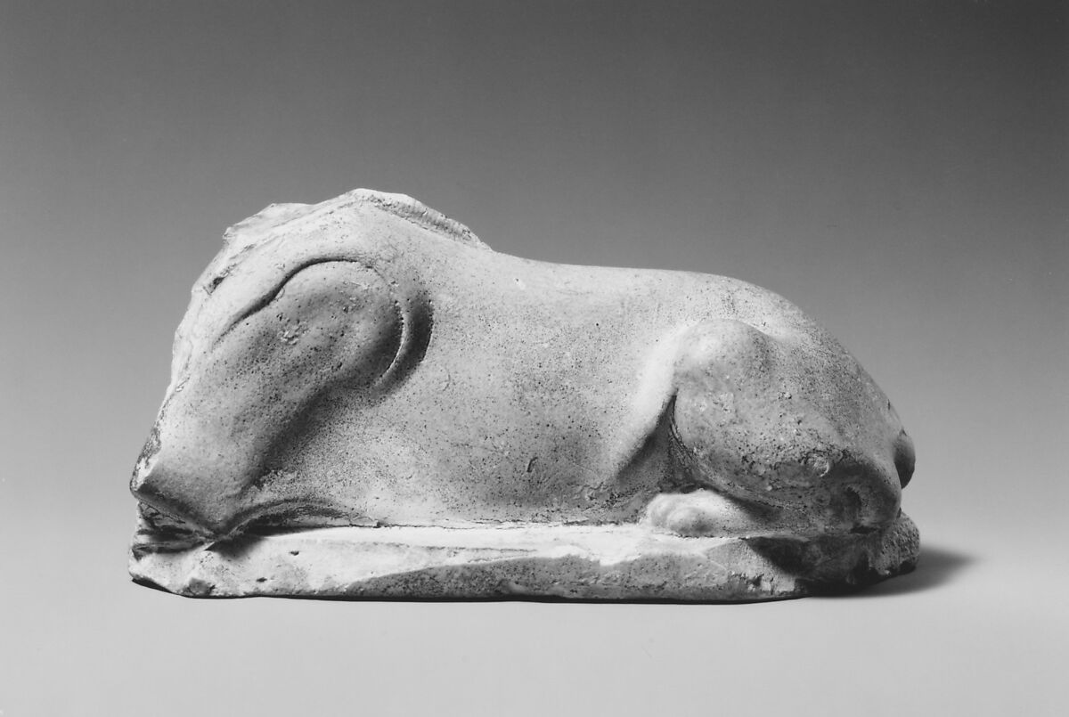 Body of a sphinx, Greenish faience