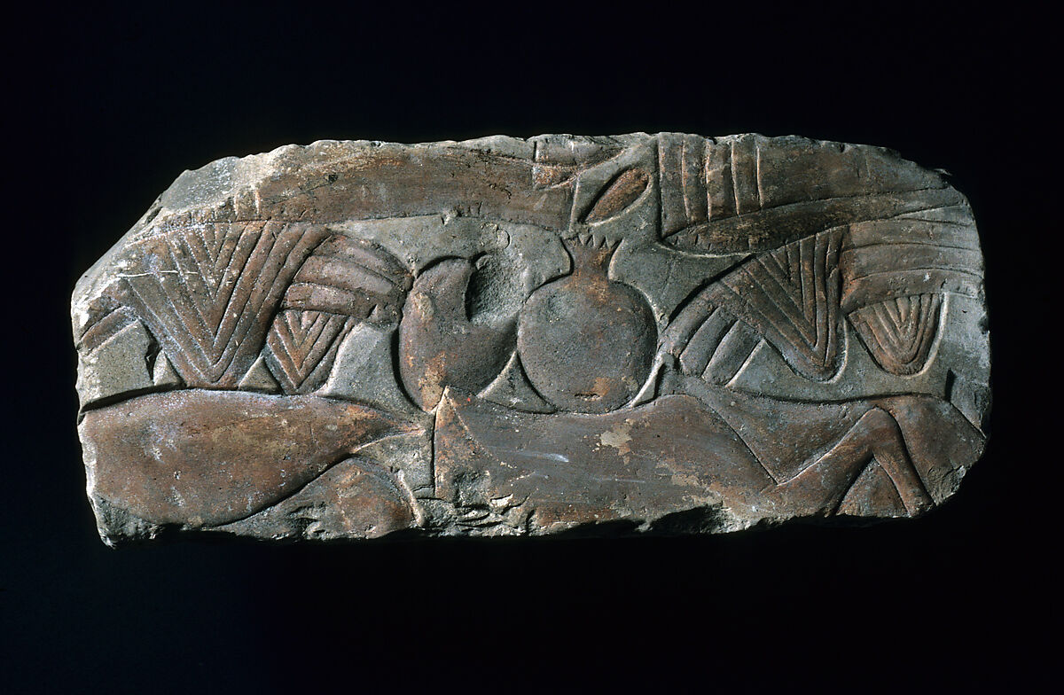 Relief with offerings, Limestone, paint (mostly modern) 