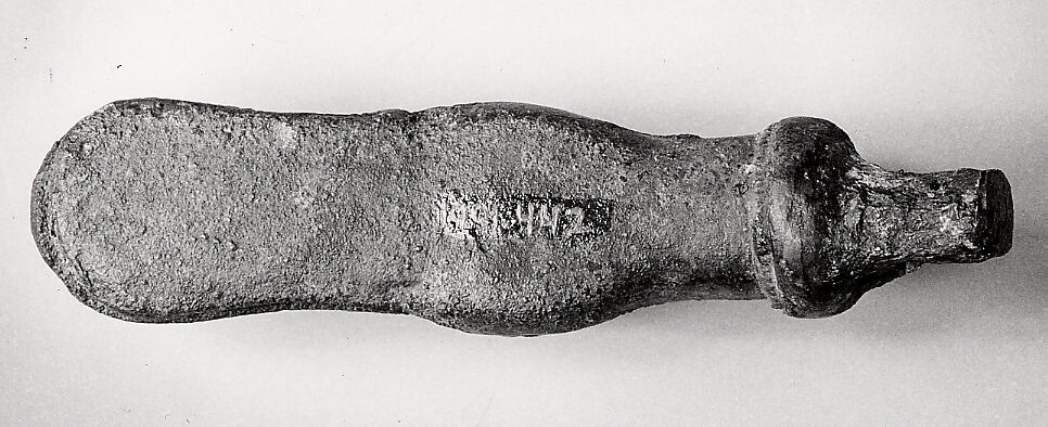 Duck's head with tenon attachment, Bronze or copper alloy