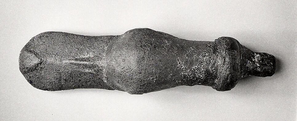Duck's head with tenon attachment, Bronze or copper alloy