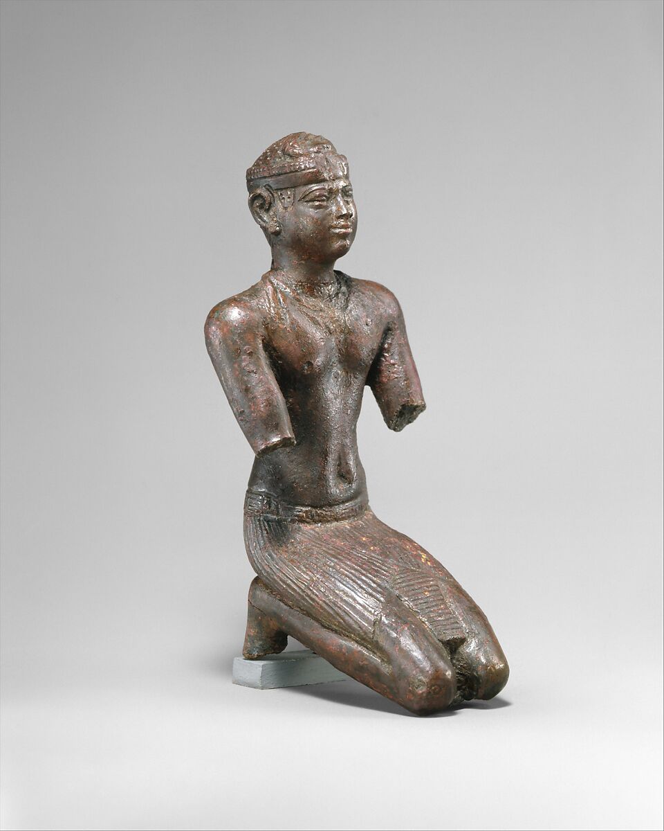 Kushite Pharaoh, Bronze; gold leaf