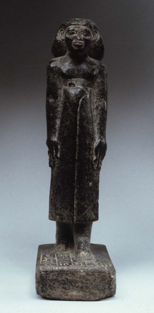 Statuette of Imenytirry in long kilt, Serpentinite 