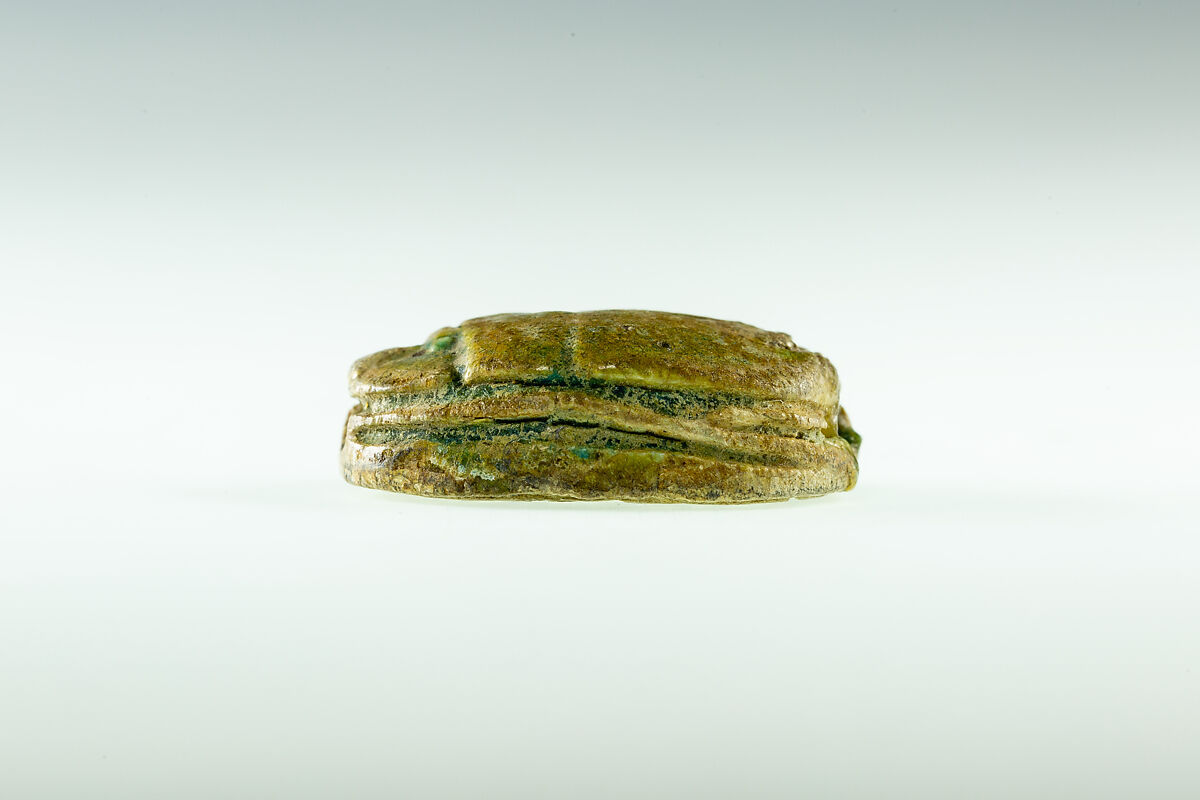 Scarab of an Official, Green glazed steatite