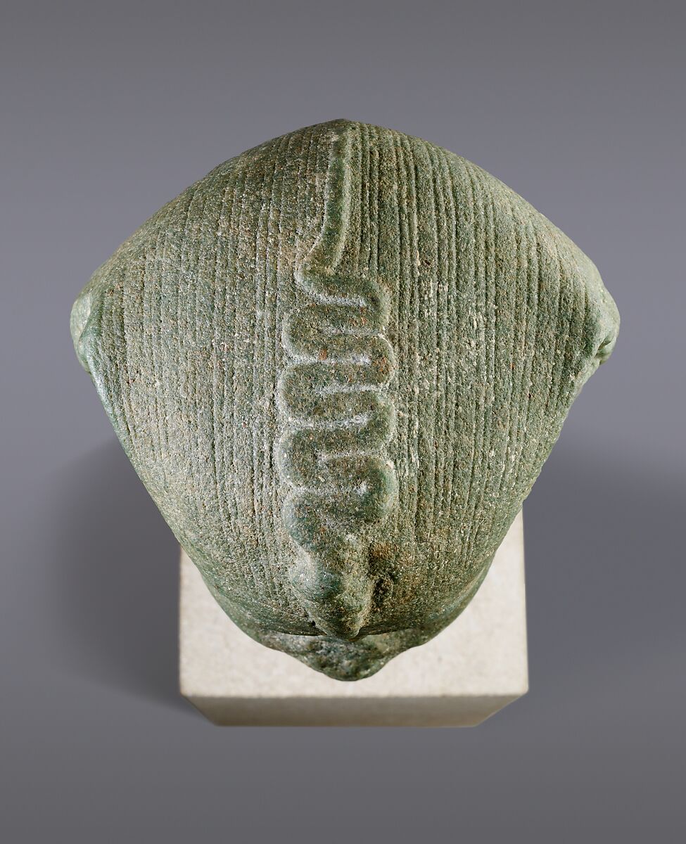 Head of a sphinx, possibly of Amenemhat I, Dolomitic marble