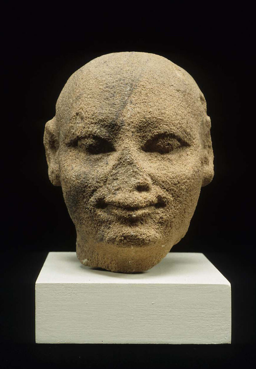 Head of a male statue, Sandstone 