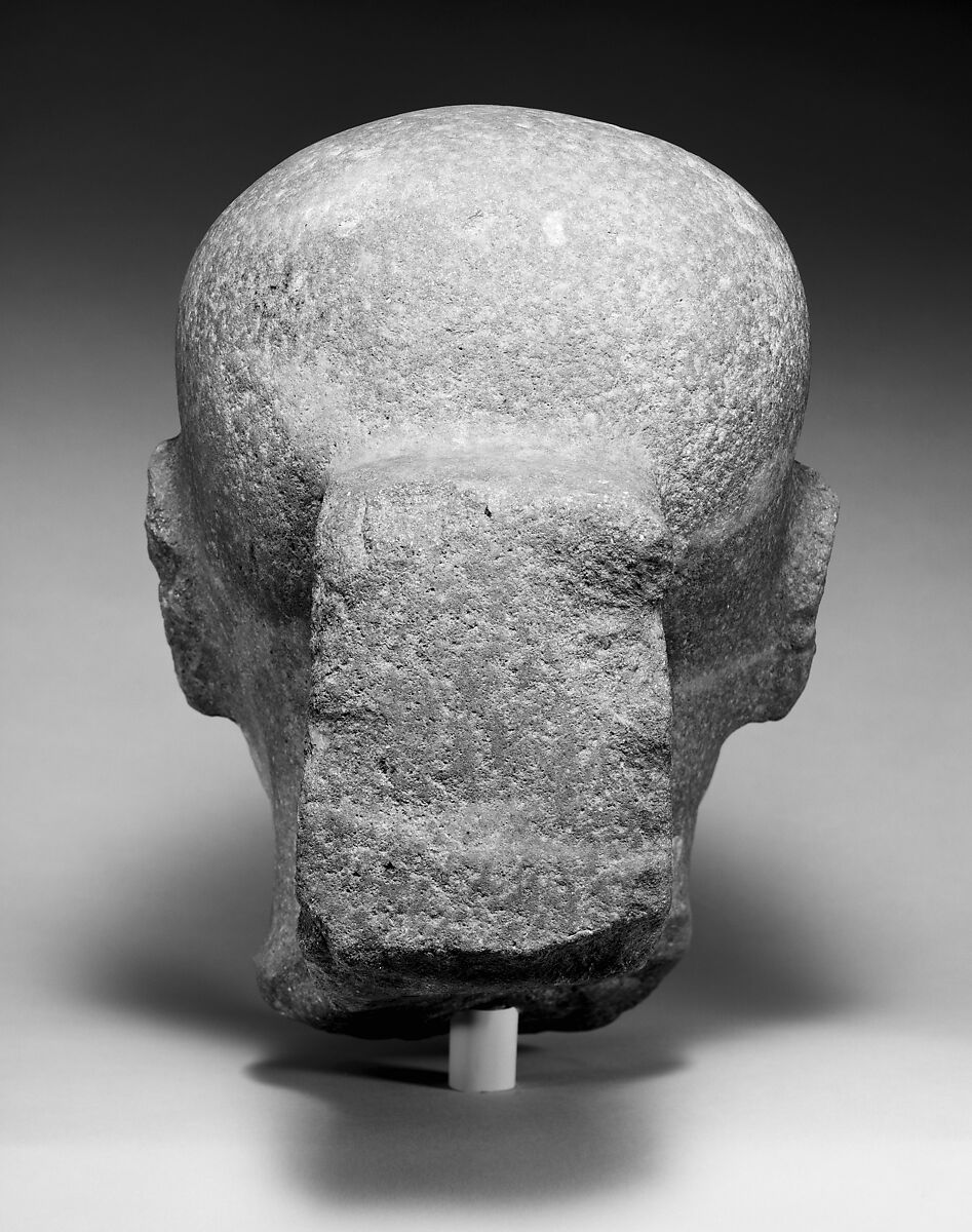 Head from a Large Statue of a Priest or Dignitary, Quartzite