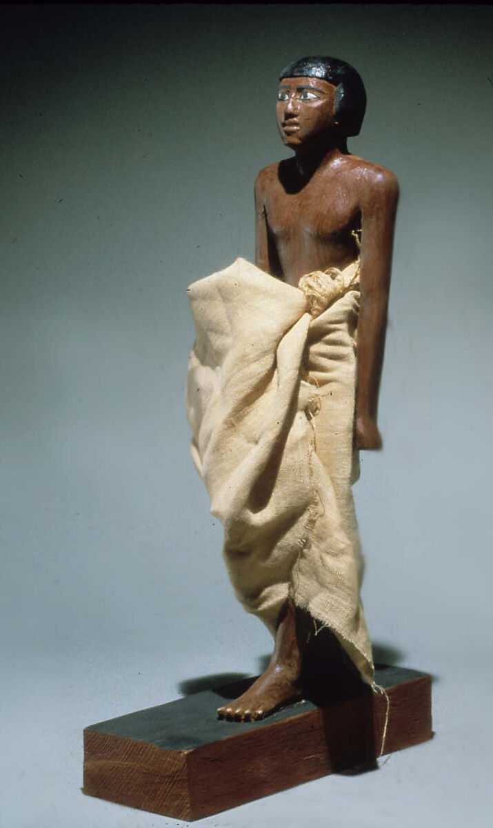 Statuette of Wah, Cedar, plaster, paint, linen 