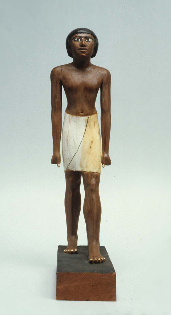 Statuette of Wah, Cedar, plaster, paint, linen 