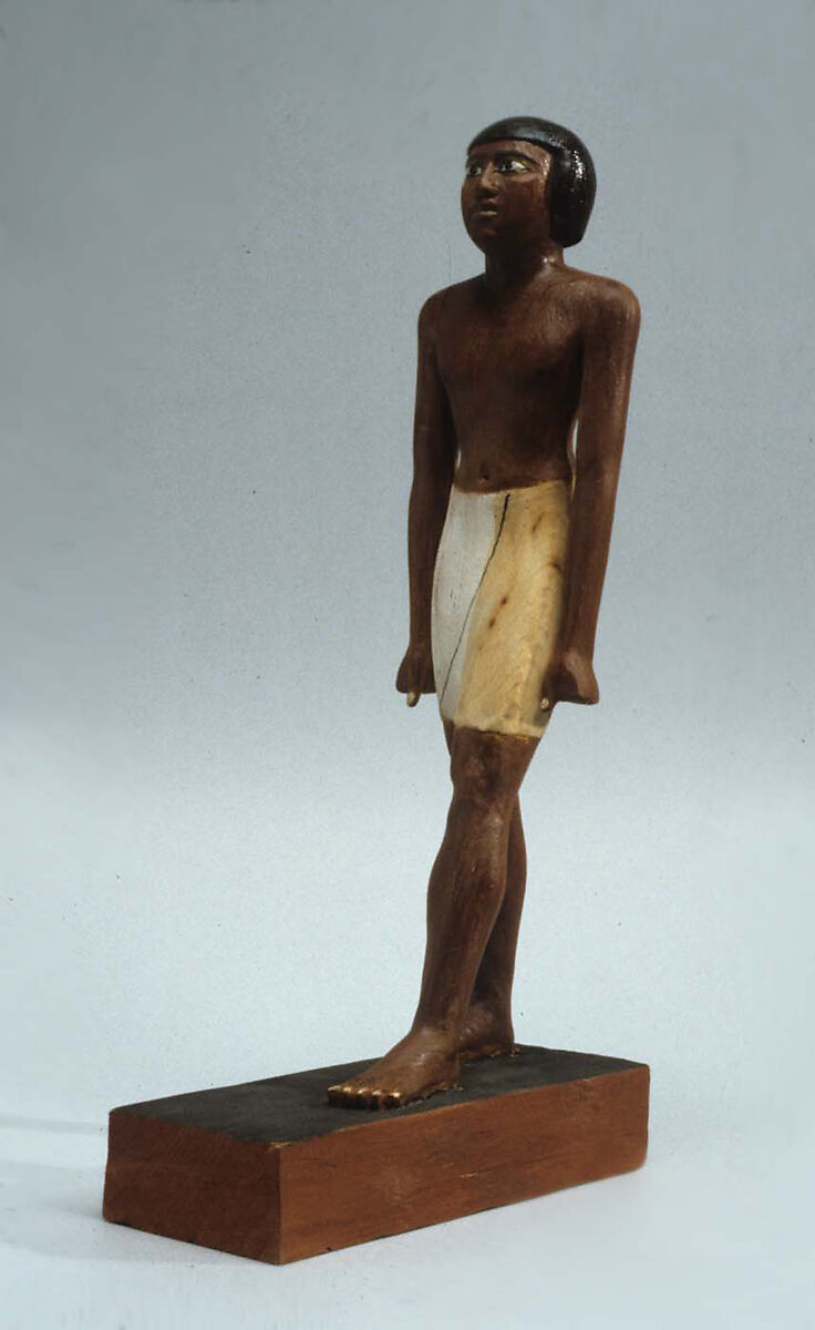 Statuette of Wah, Cedar, plaster, paint, linen 