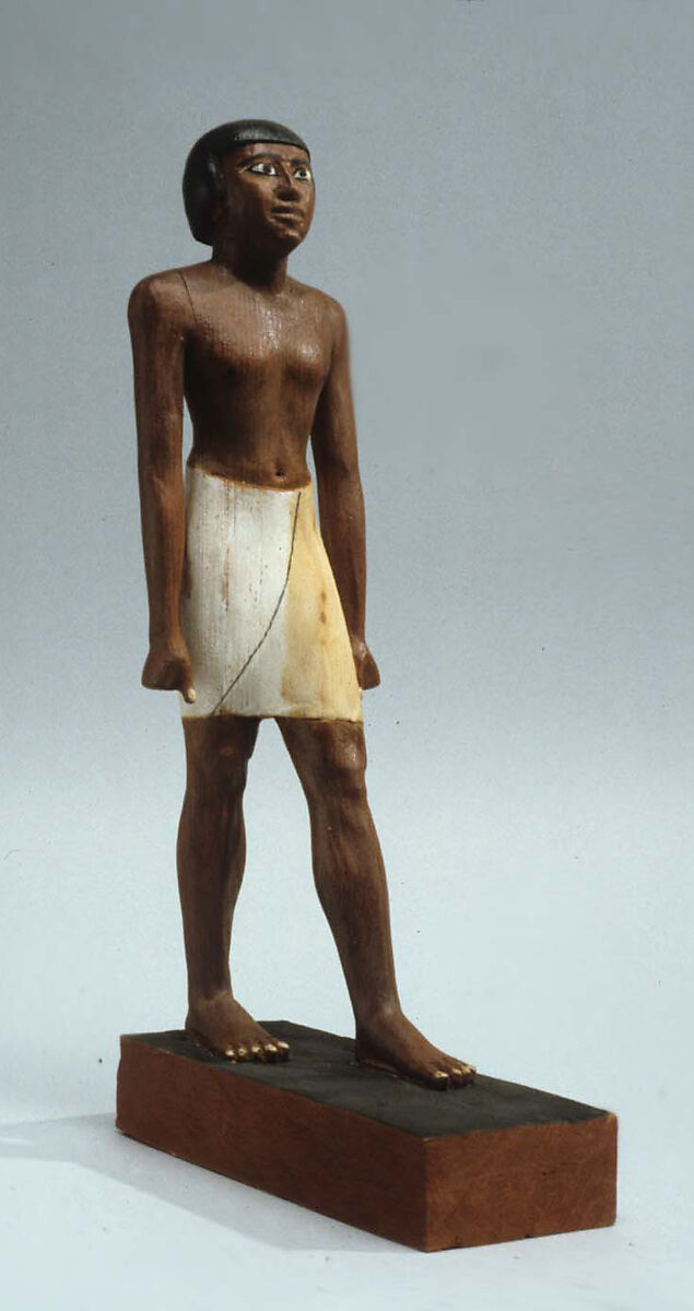 Statuette of Wah, Cedar, plaster, paint, linen