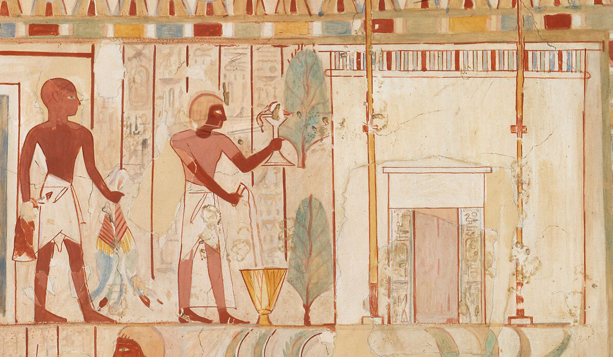 Nebamun Supervising Estate Activities, Tomb of Nebamun, Charles K. Wilkinson ca. 1928–1930, Tempera on paper