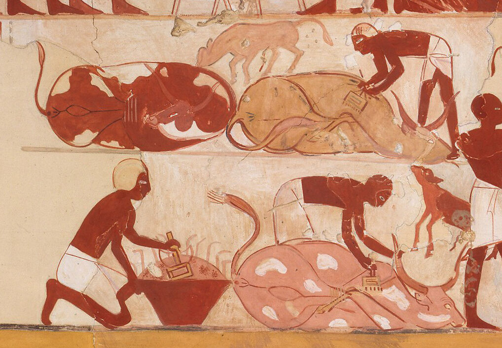 Nebamun Supervising Estate Activities, Tomb of Nebamun, Charles K. Wilkinson ca. 1928–1930, Tempera on paper