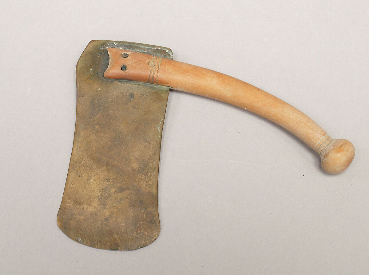 Razor Belonging to Hatnefer, Bronze or copper alloy, boxwood