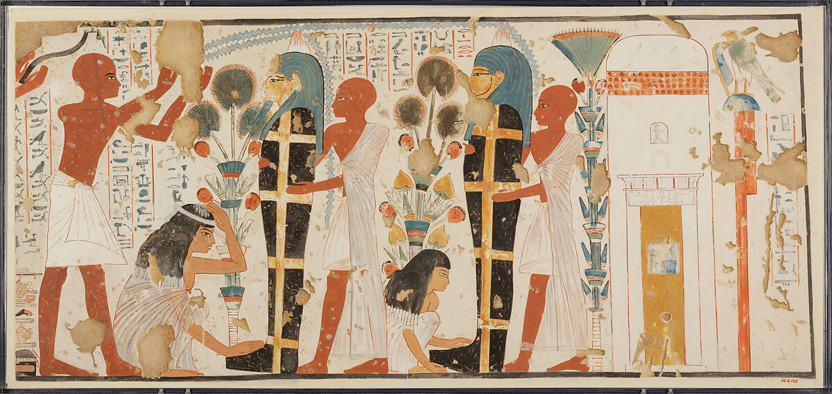 Purifying and Mourning the Dead, Tomb of Nebamun and Ipuky, Charles K. Wilkinson , 1920-21, Tempera on paper