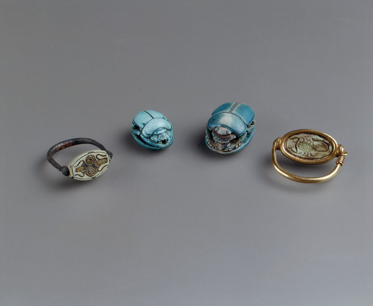 Ring of Hatnefer, Gold, glazed steatite
