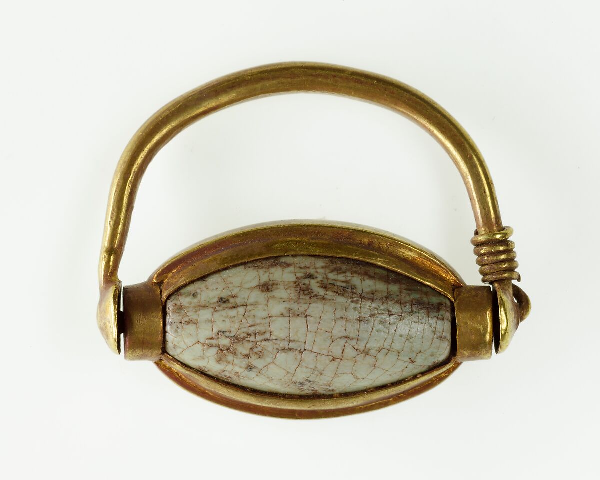 Ring of Hatnefer, Gold, glazed steatite