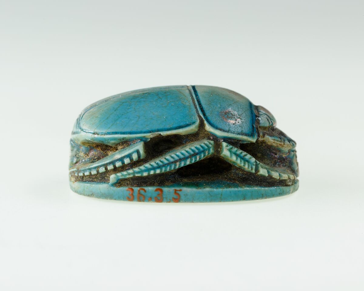 Scarab of Hatnefer, Glazed steatite