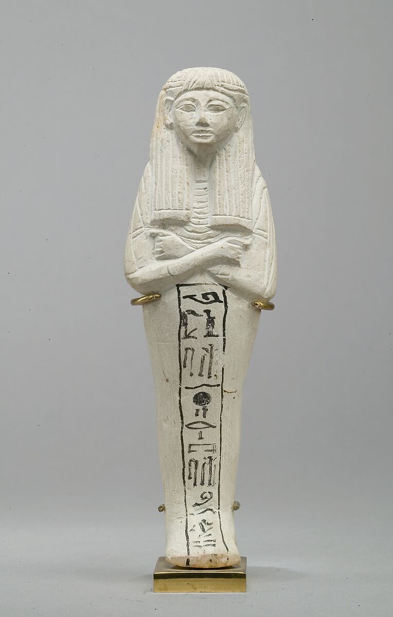 Shabti of Mesu, Limestone, paint 