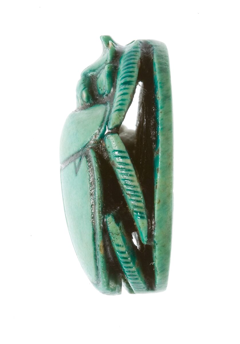 Scarab Inscribed "Hatshepsut, United with Amun", Steatite (glazed)