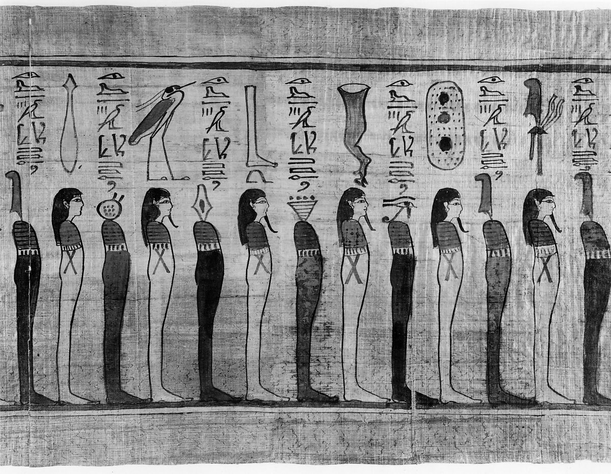 Funerary Papyrus of Nauny, Papyrus, paint
