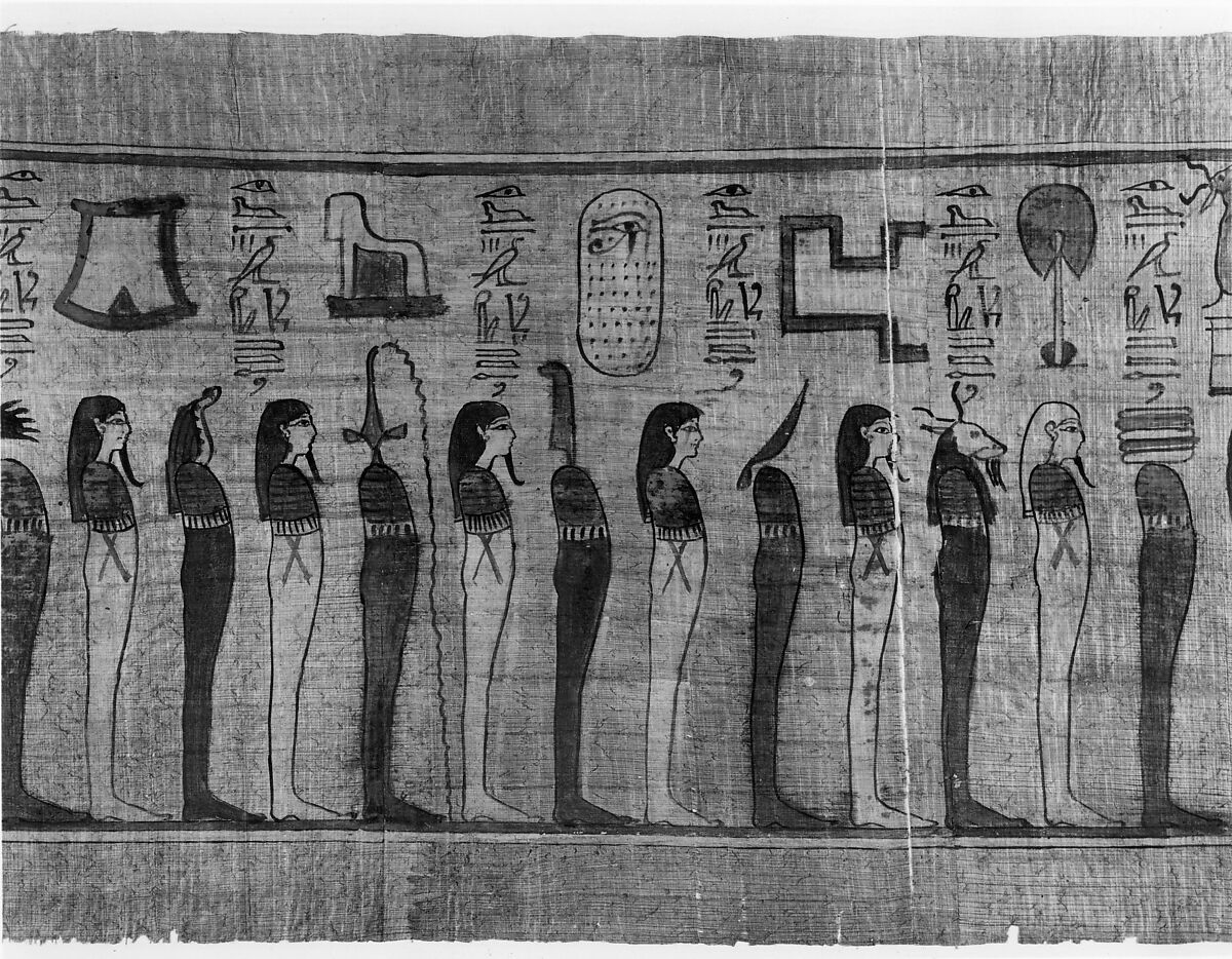 Funerary Papyrus of Nauny, Papyrus, paint