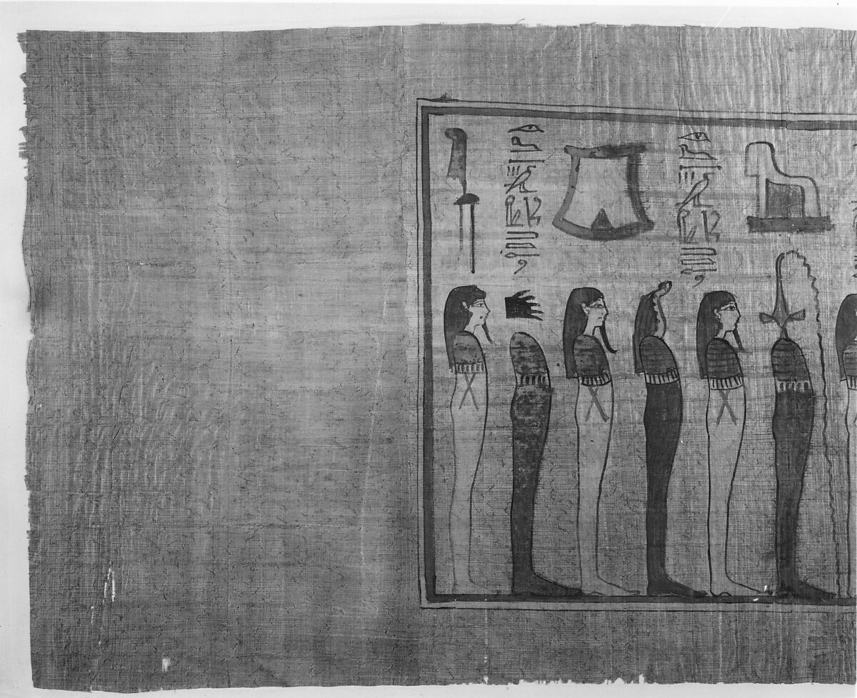 Funerary Papyrus of Nauny, Papyrus, paint