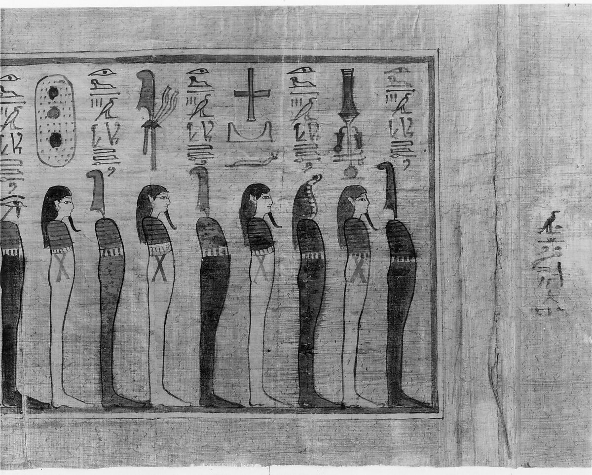 Funerary Papyrus of Nauny, Papyrus, paint