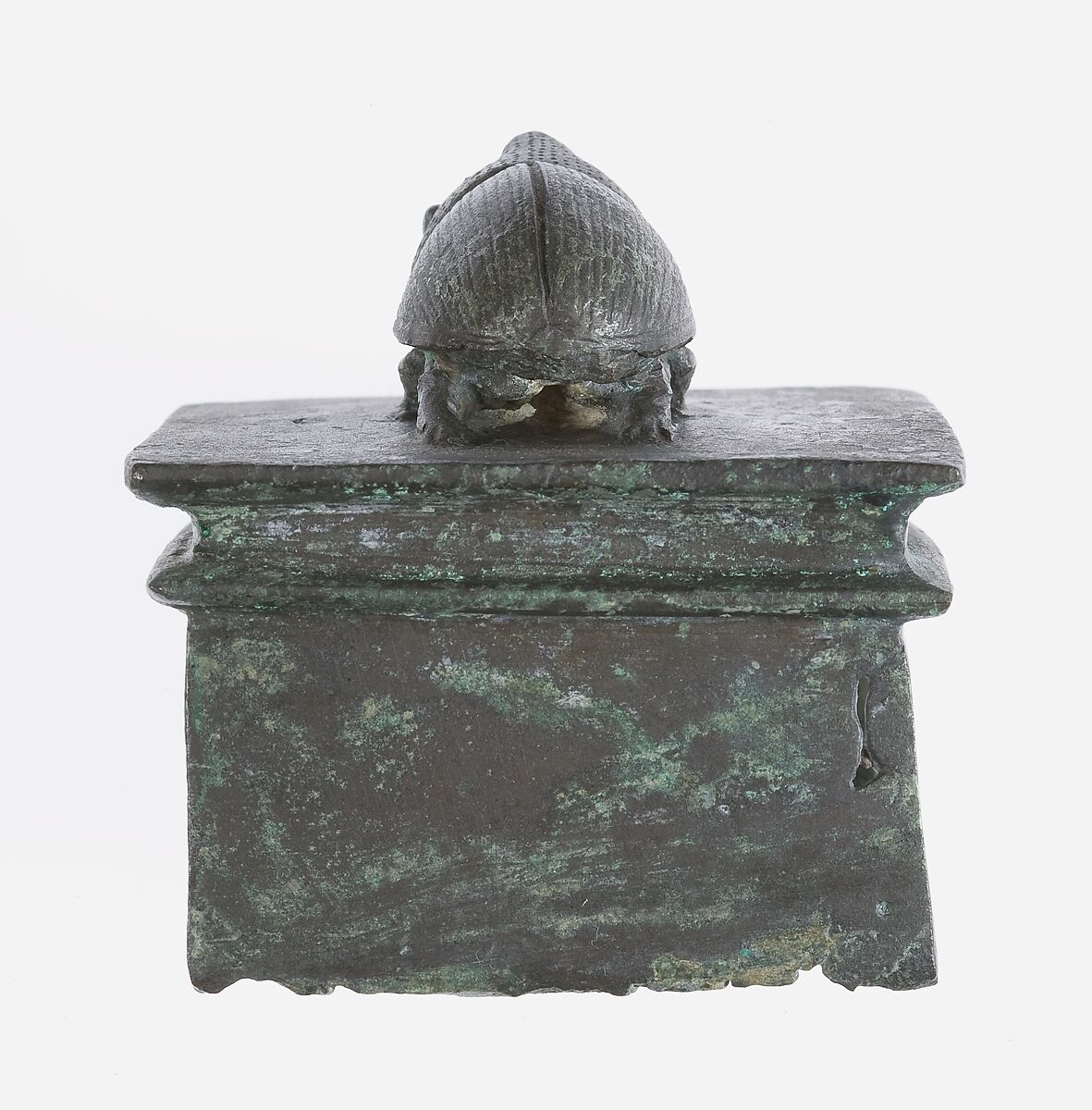 Rhinoceros beetle box, Cupreous metal