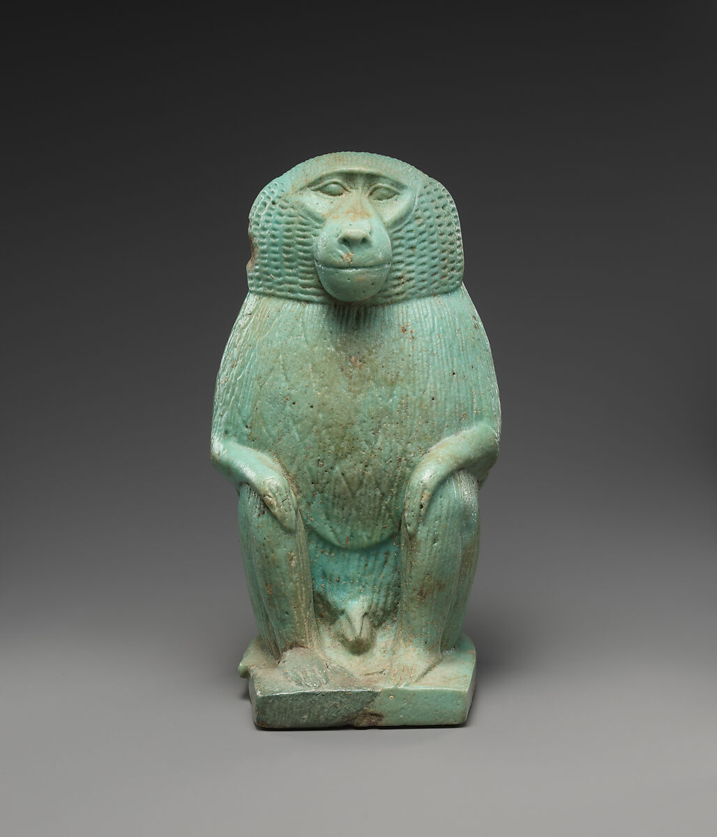 Figure of a Baboon, Faience