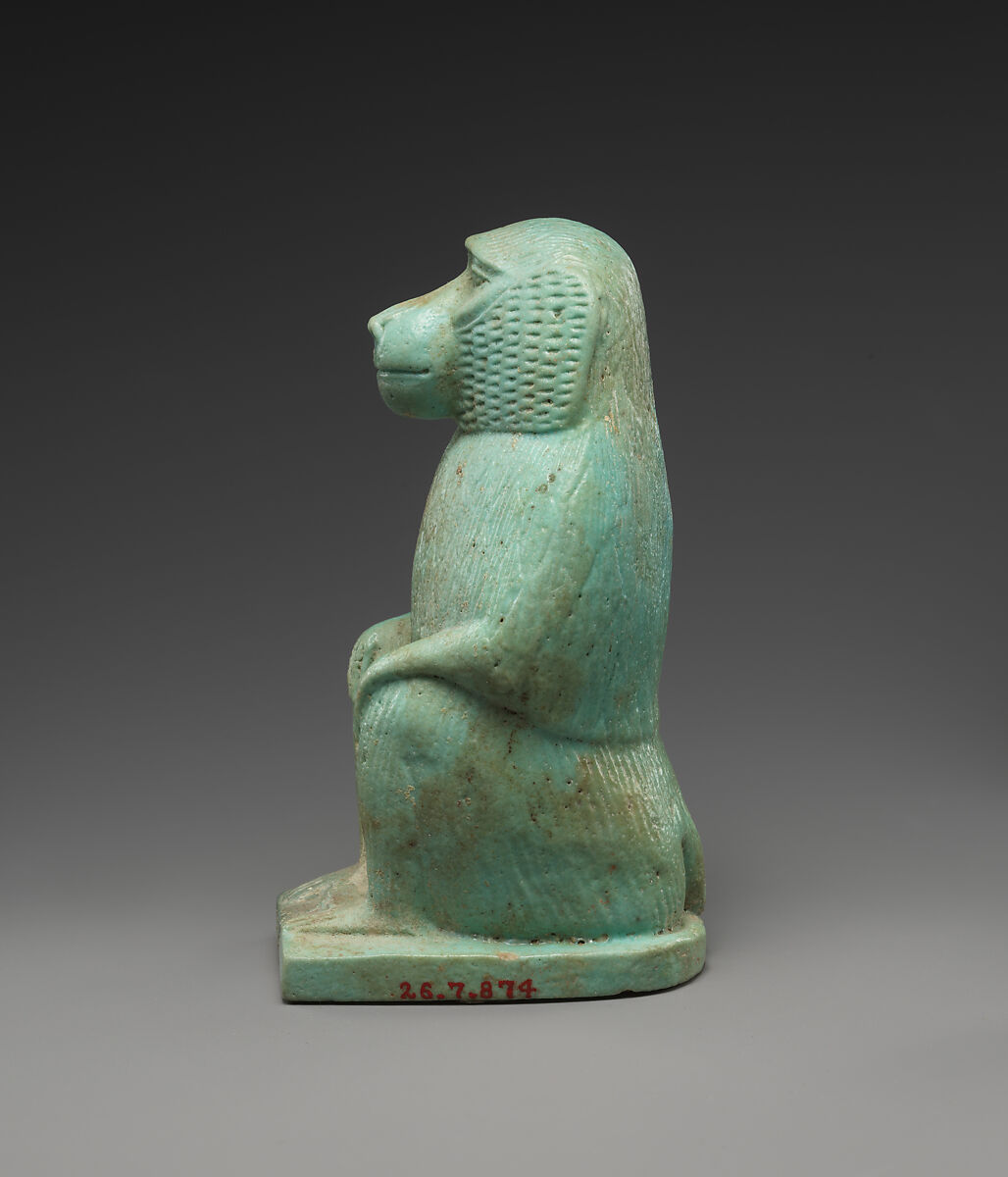 Figure of a Baboon, Faience