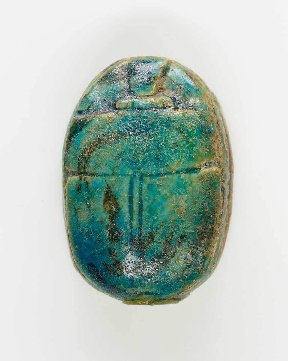 Scarab of an Official, Brigth blue glazed steatite