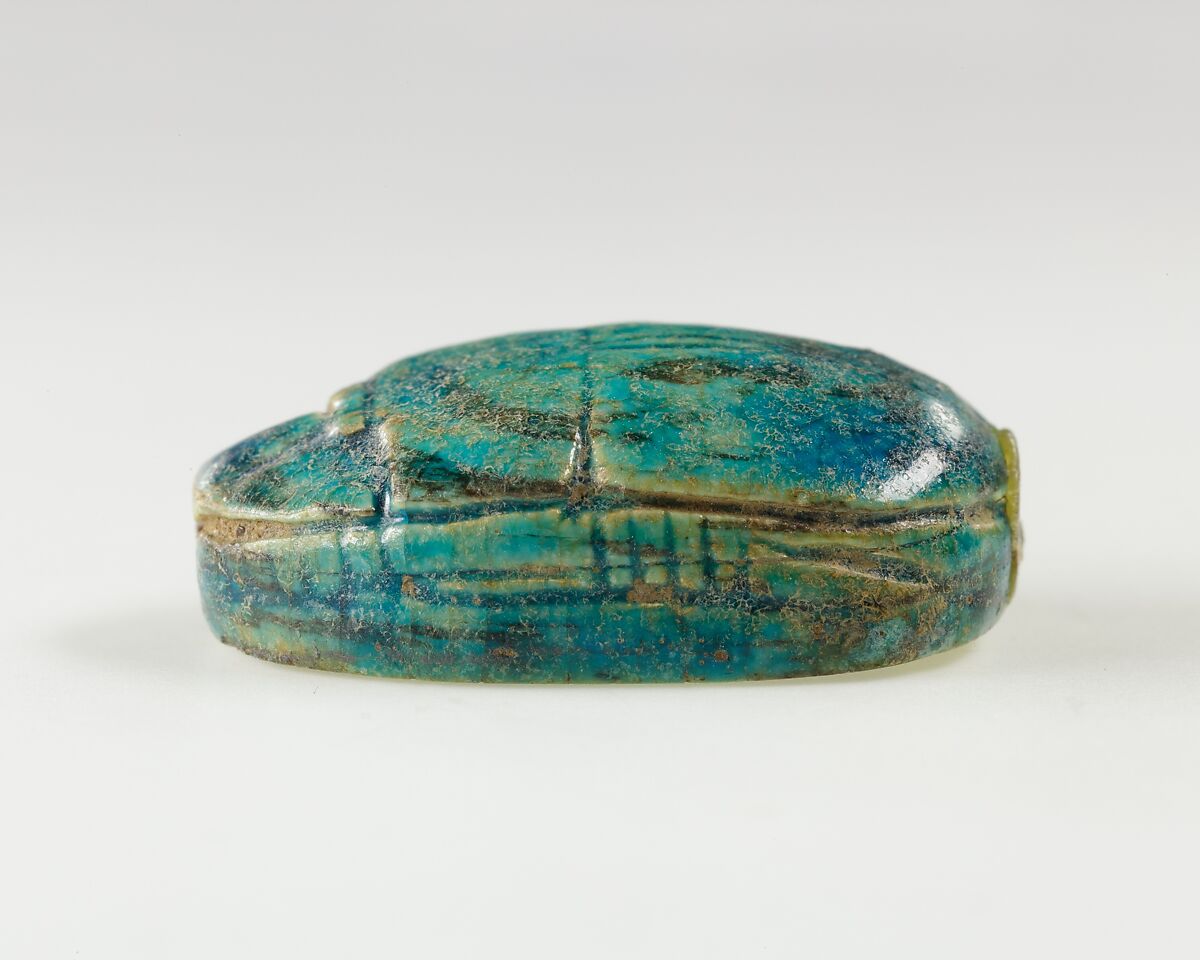 Scarab of an Official, Brigth blue glazed steatite