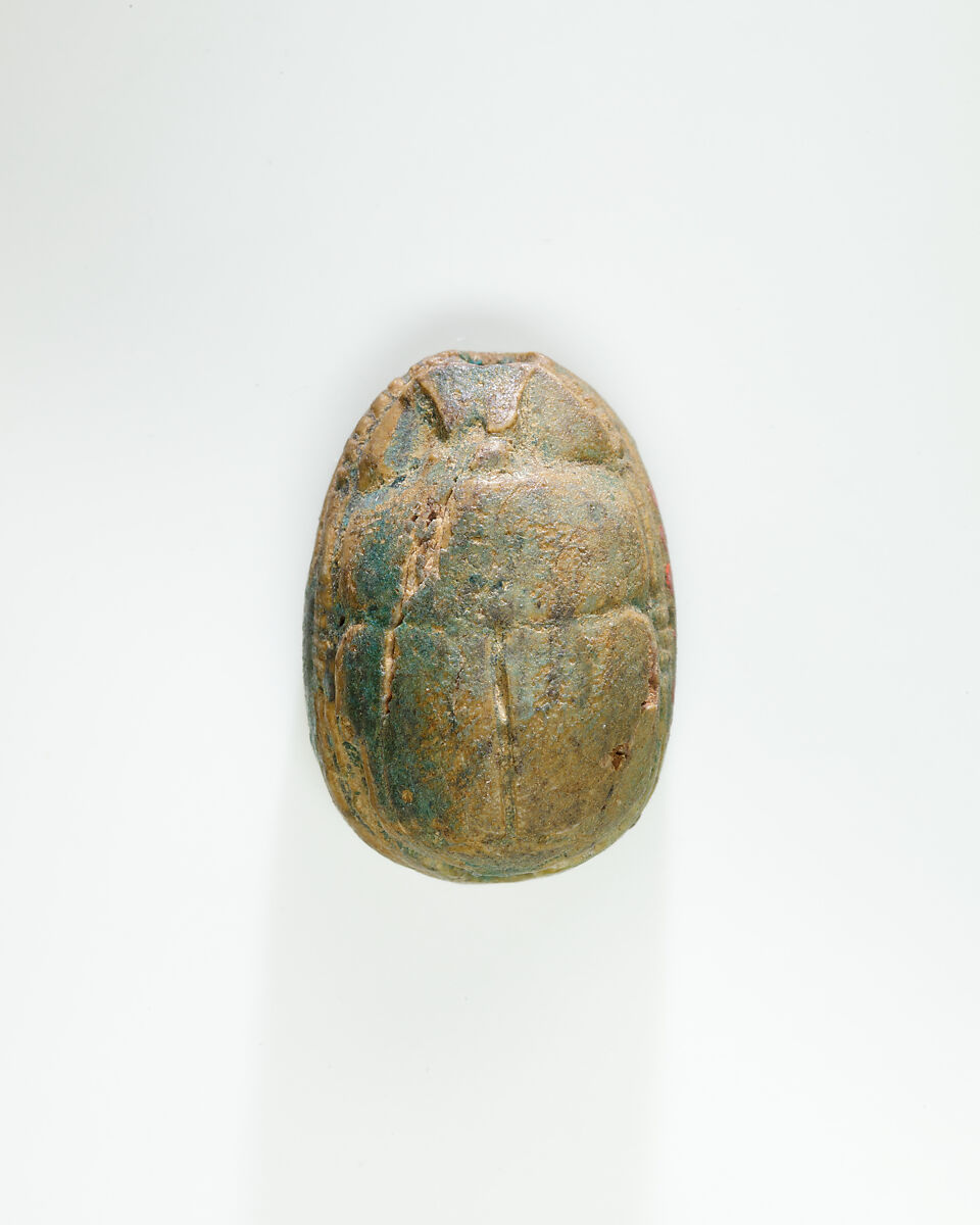 Scarab Inscribed for Pharaoh Aya (I), Green glazed steatite